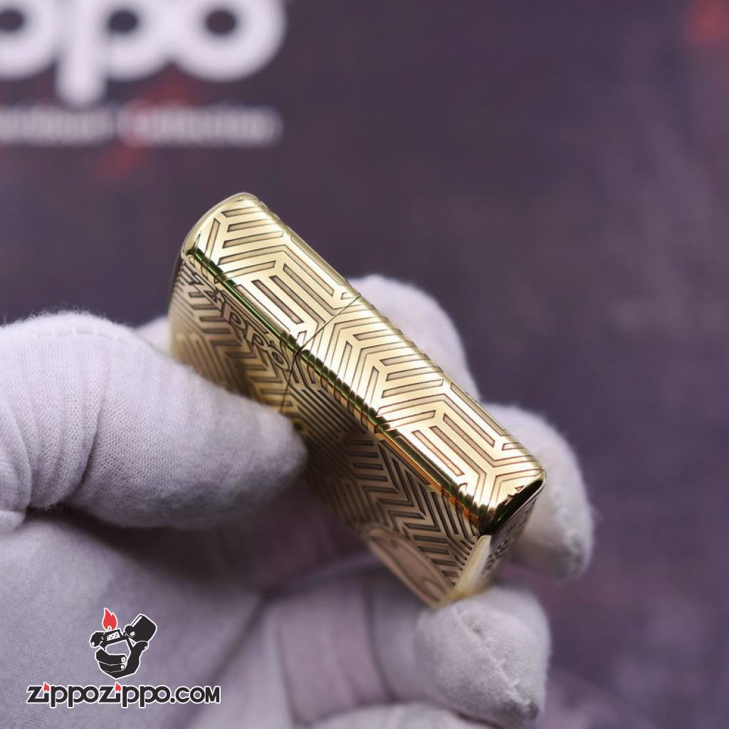 Bật Lửa Zippo Chạm Khắc Họa Tiết Ngọn Lửa Cổ Điển
