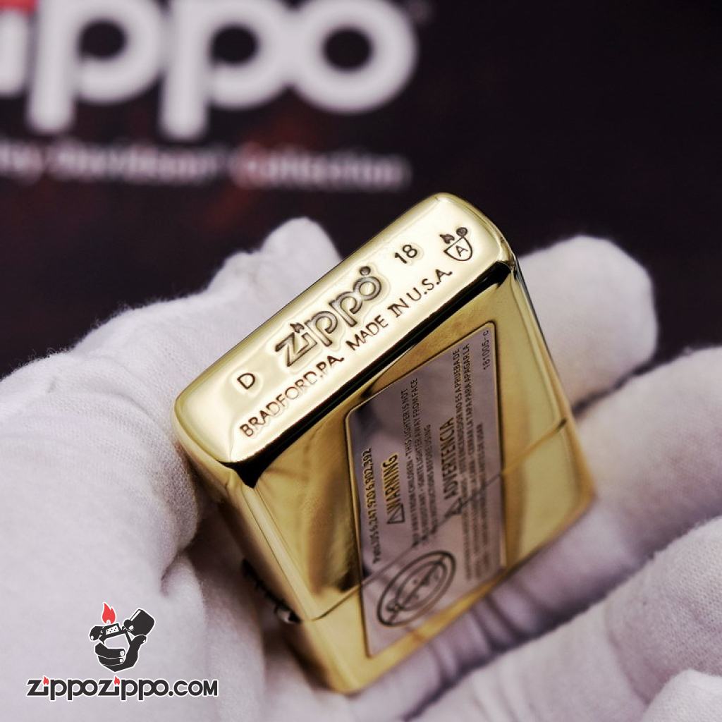 Bật Lửa Zippo Khắc Hai Màu Dấu Niêm Phong Nổ & Hộp Đá Lửa