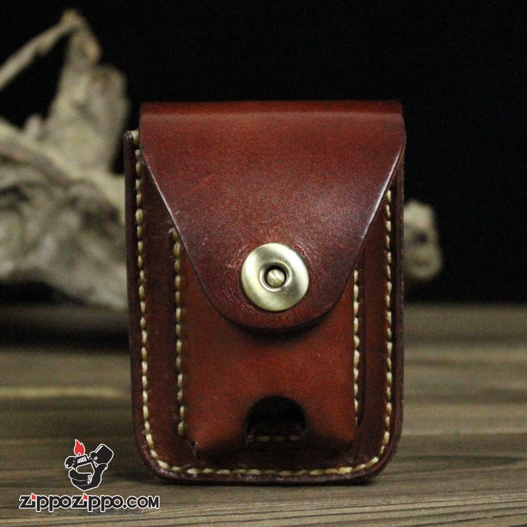 Bao da Handmade đựng zippo và nguyên bao