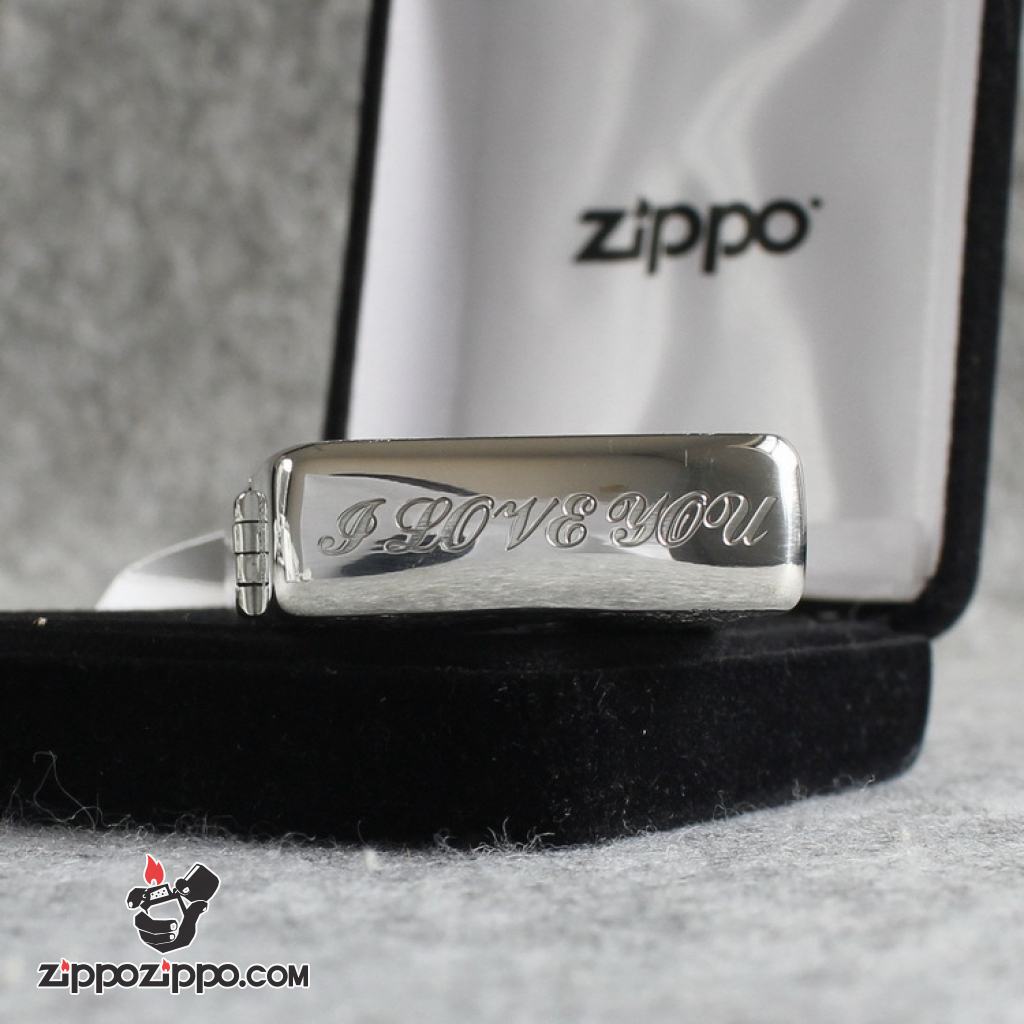 Bật Lửa Zippo Bạc Nguyên Khối Cao Cấp Khắc Cô Gái Sexy Và Đâu Lâu Phiên Bản 1941