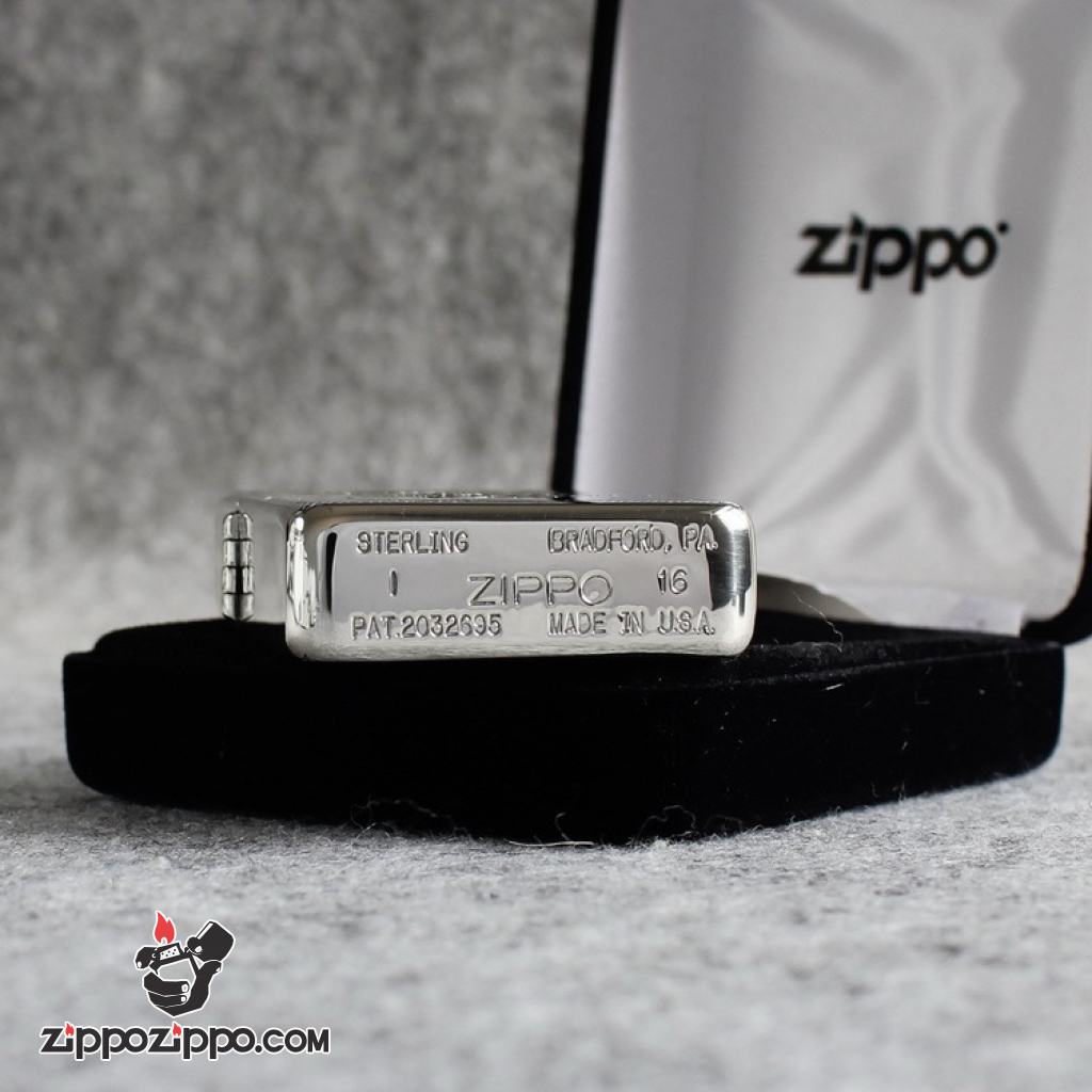 Bật Lửa Zippo Bạc Nguyên Khối Cao Cấp Khắc Cá Chép Hóa Rồng Bản 1941