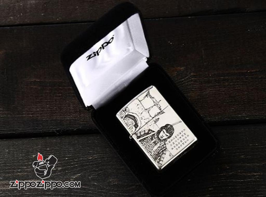 Bật Lửa Zippo Bạc Nguyên Khối Cao Cấp Khắc Tề Thiên Đại Thánh Armor