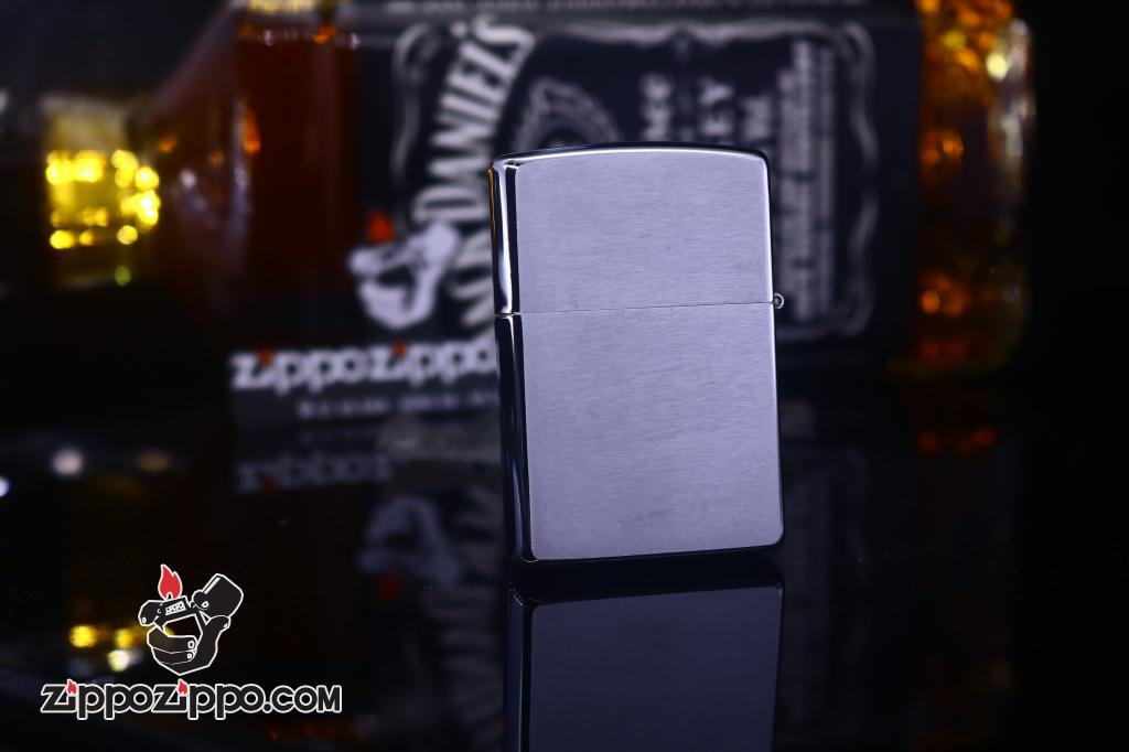 Zippo Cổ bạc xước in tem thành phố Skyline sản xuất 2000
