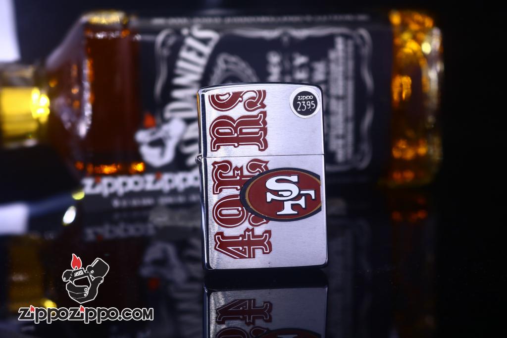 Zippo Cổ bạc xước in 49ERS sản xuất năm 2000