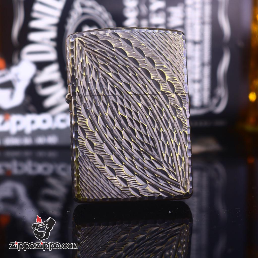 Zippo chính hãng khắc không gian 3 chiều Mạ Vàng bản Amor Ver 7