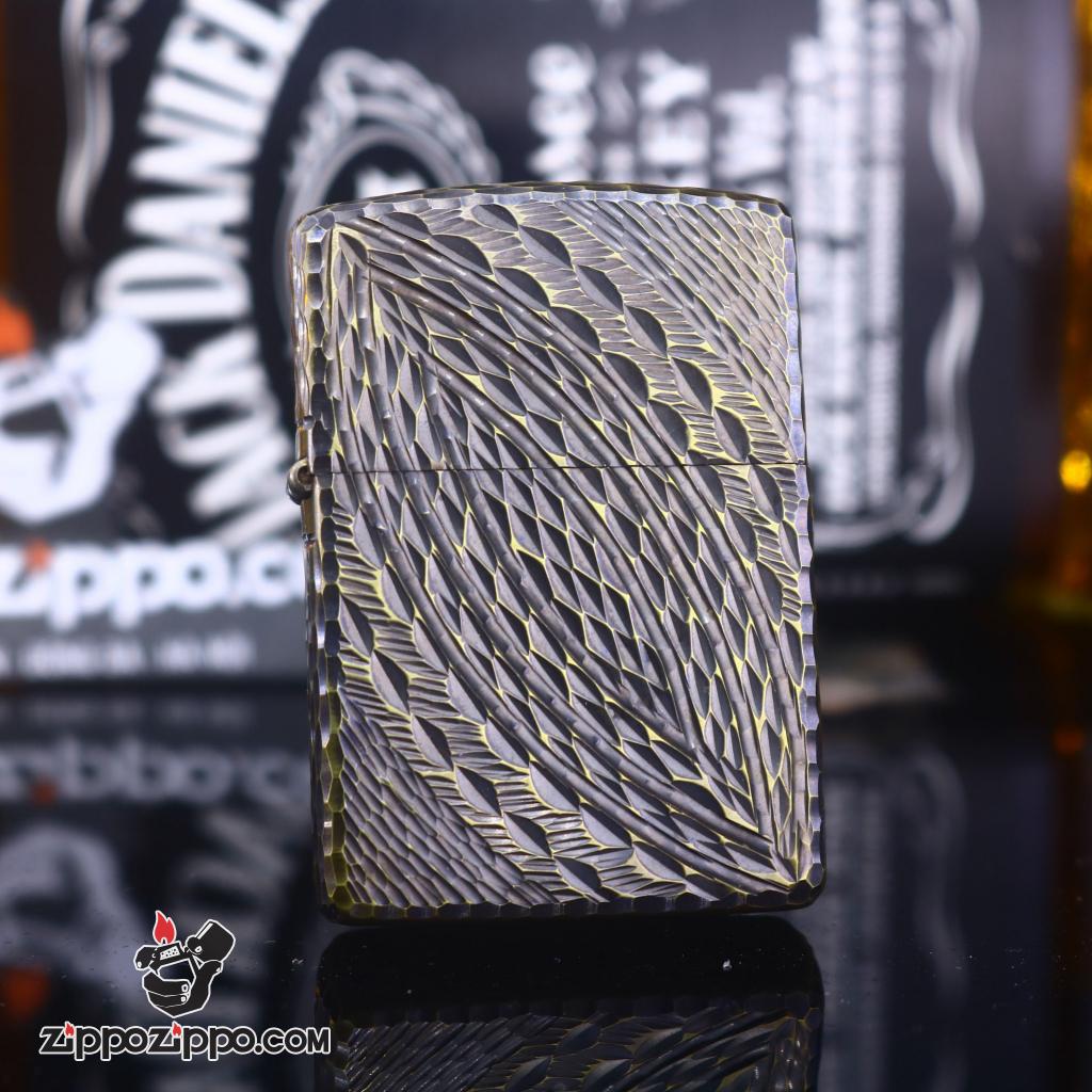 Zippo chính hãng khắc không gian 3 chiều Mạ Vàng bản Amor Ver 7