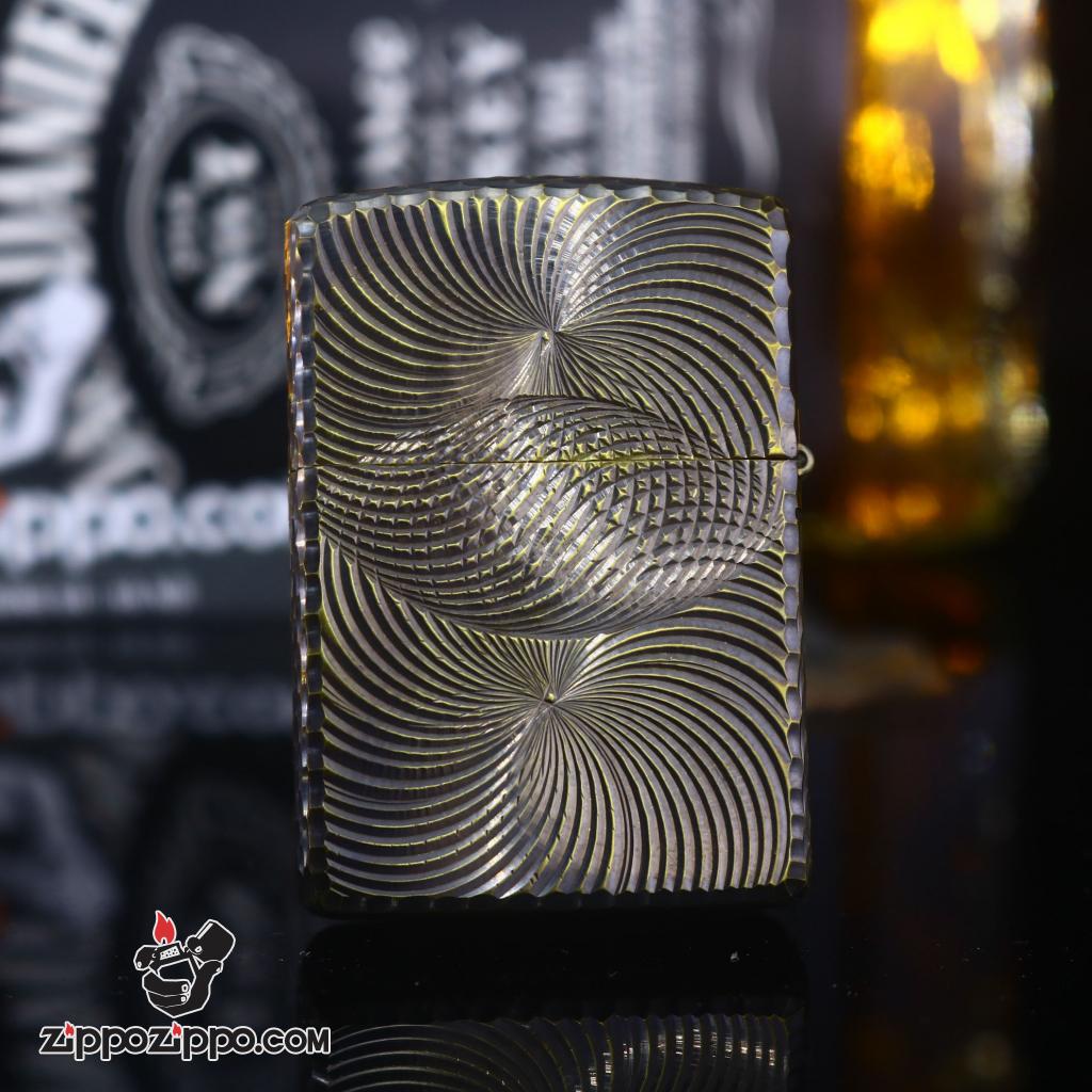Zippo chính hãng khắc không gian 3 chiều Mạ Vàng bản Amor Ver 10