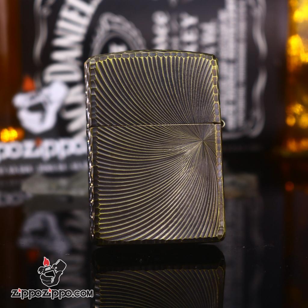 Zippo chính hãng khắc không gian 3 chiều Mạ Vàng bản Amor Ver 3