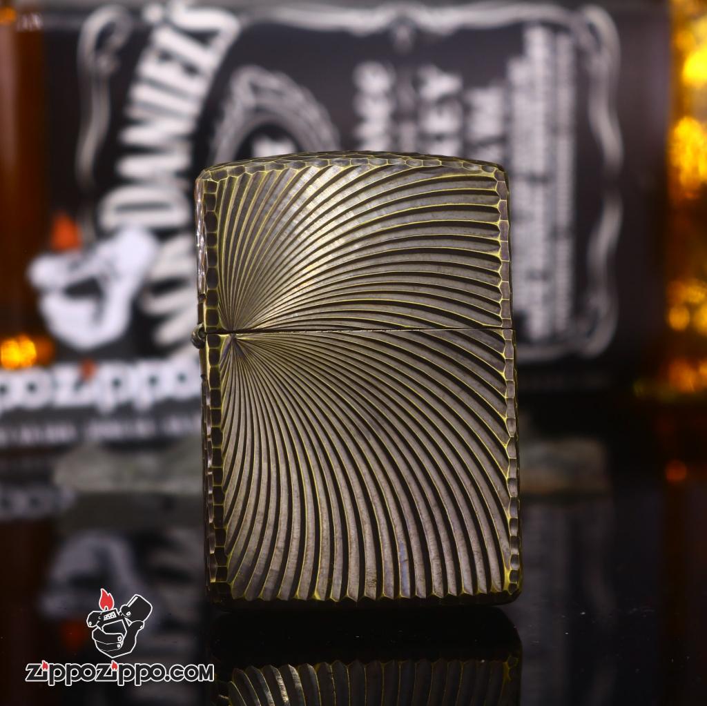 Zippo chính hãng khắc không gian 3 chiều Mạ Vàng bản Amor Ver 8