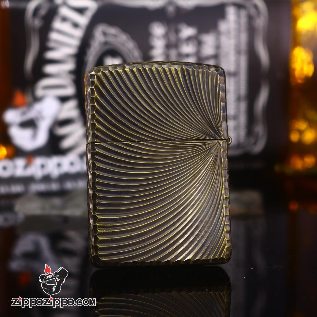 Zippo chính hãng khắc không gian 3 chiều Mạ Vàng bản Amor Ver 8