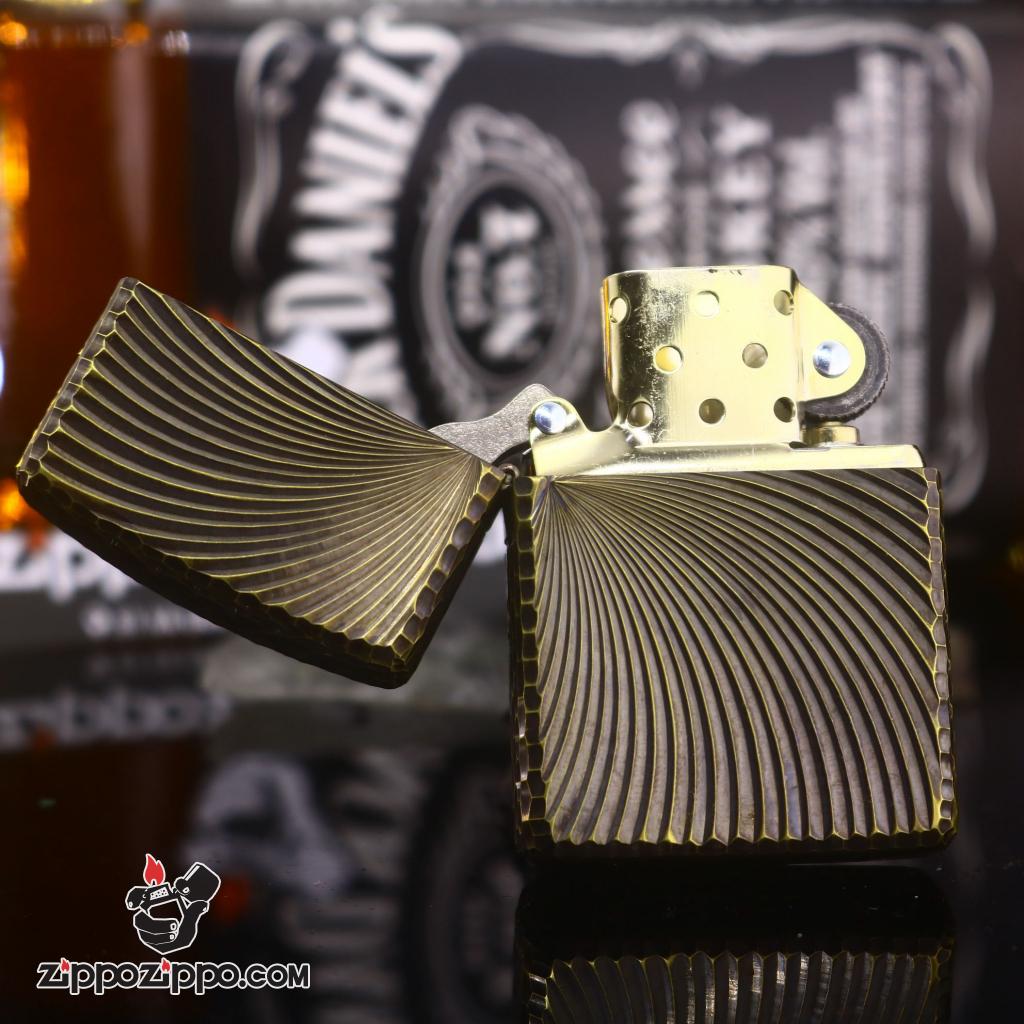 Zippo chính hãng khắc không gian 3 chiều Mạ Vàng bản Amor Ver 8