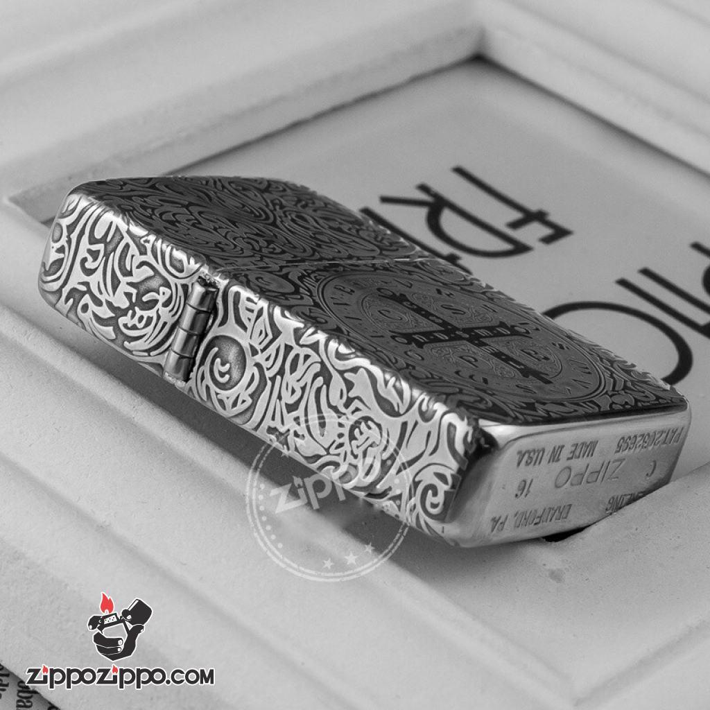 Bật Lửa Zippo Bạc Nguyên Khối Cao Cấp Chạm Khắc Constantine Bản 1941