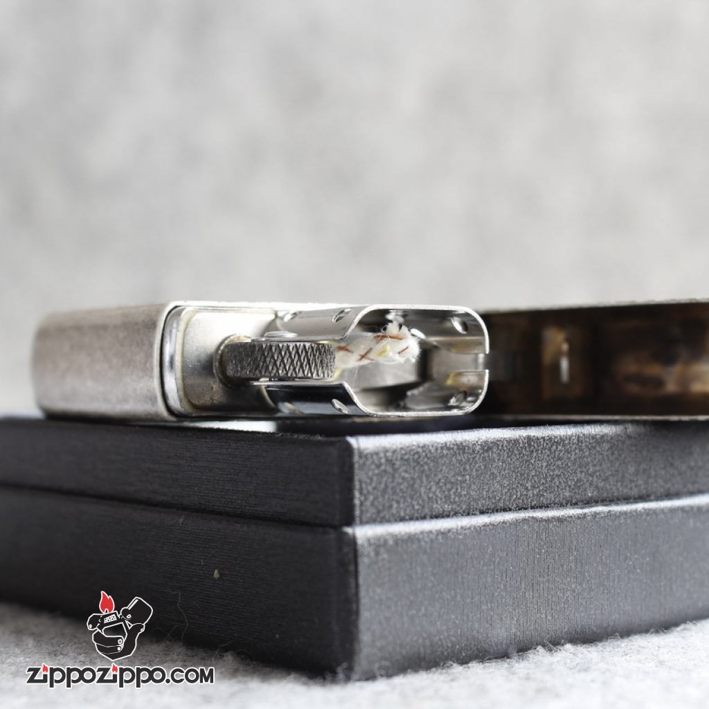 Bật lửa Zippo Chính Hãng Khắc Hoa Văn Arabesque Mạ Antique Silver