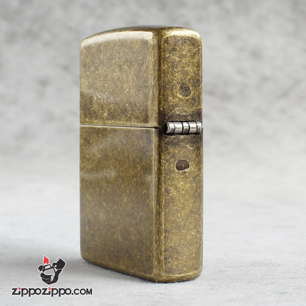Bật Lửa Zippo Mạ Antique Brass Khắc Huy Hiệu Quân Đoàn Thủy Quân Lục Chiến Hoa Kỳ U.S.Marine Corps