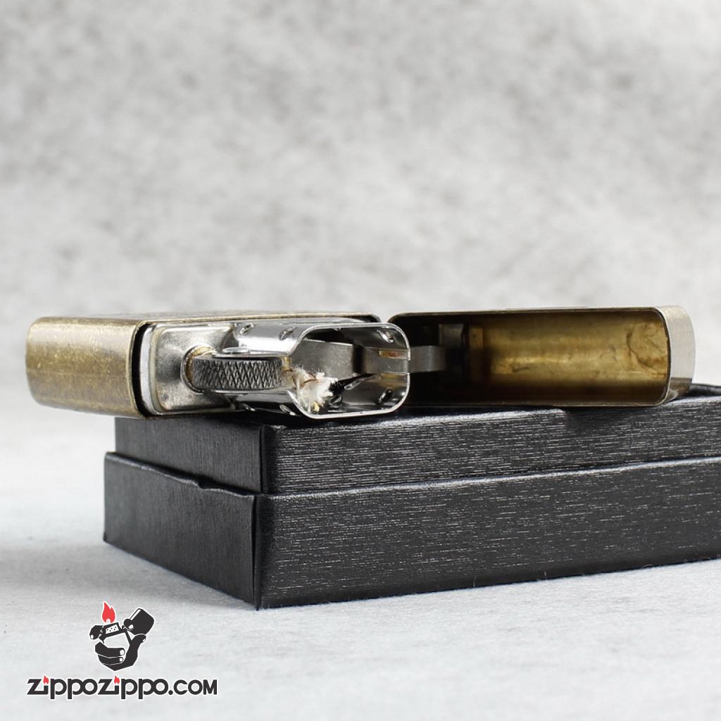 Bật Lửa Zippo Mạ Antique Brass Khắc Huy Hiệu Quân Đoàn Thủy Quân Lục Chiến Hoa Kỳ U.S.Marine Corps
