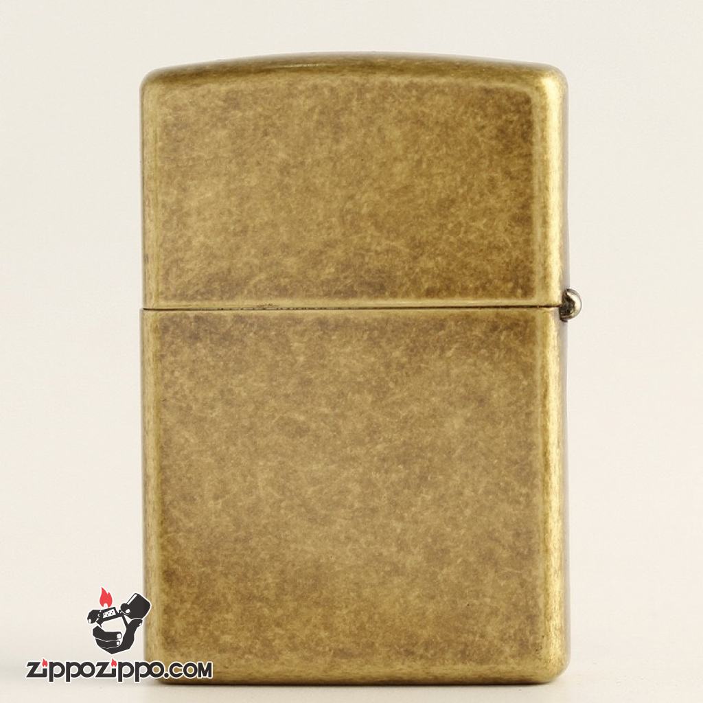 Bật Lửa Zippo Mạ Antique Brass Khắc Huy hiệu Hải quân Hoa Kỳ U.S.Navy