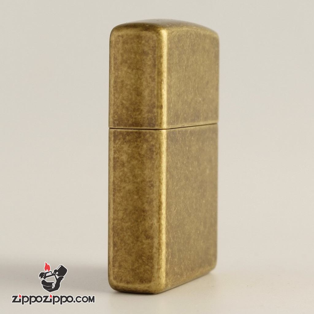 Bật Lửa Zippo Mạ Antique Brass Khắc Huy hiệu Hải quân Hoa Kỳ U.S.Navy
