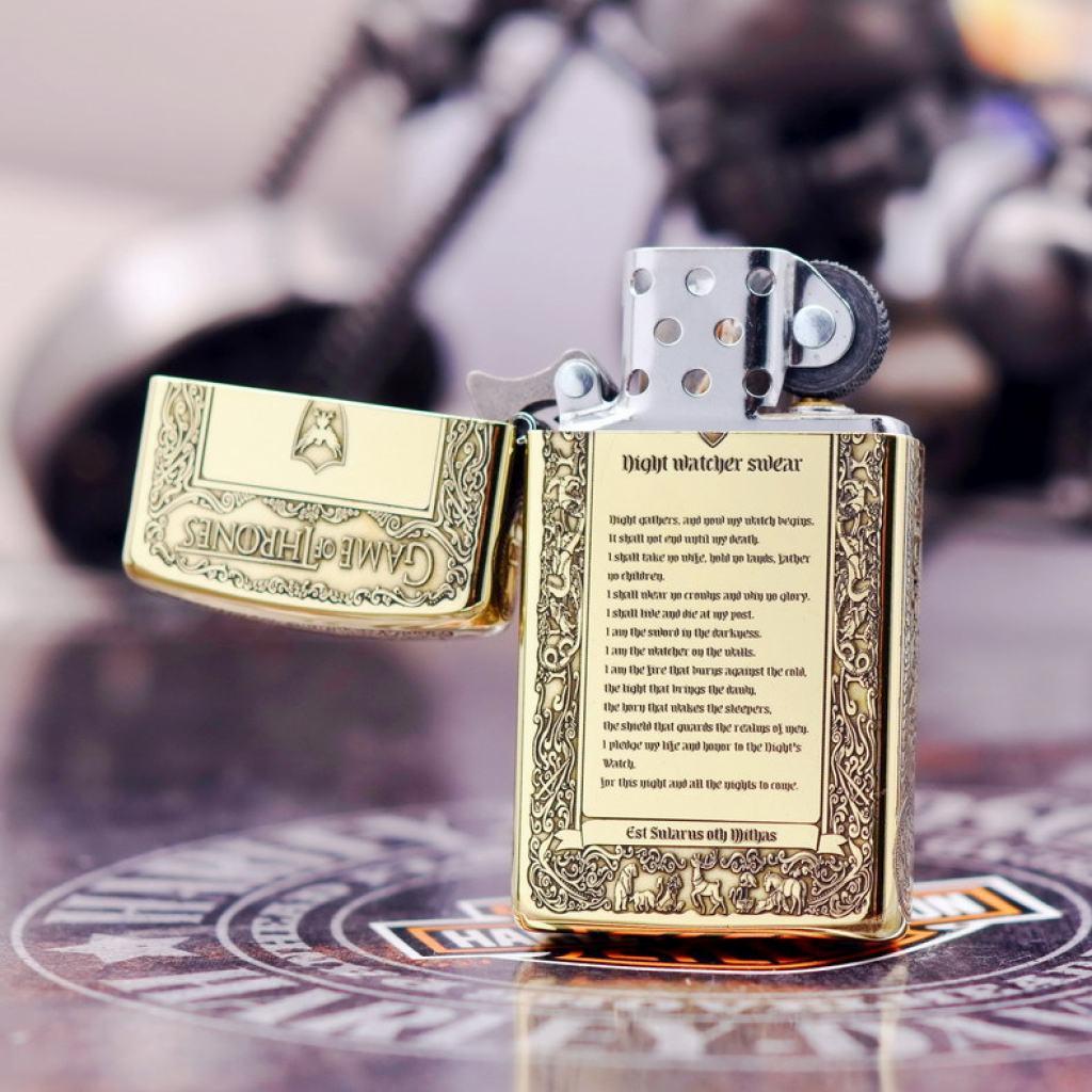 Bật Lửa Zippo Chính Hãng Chạm Khắc Game of Thrones Phiên Bản Hẹp Slim