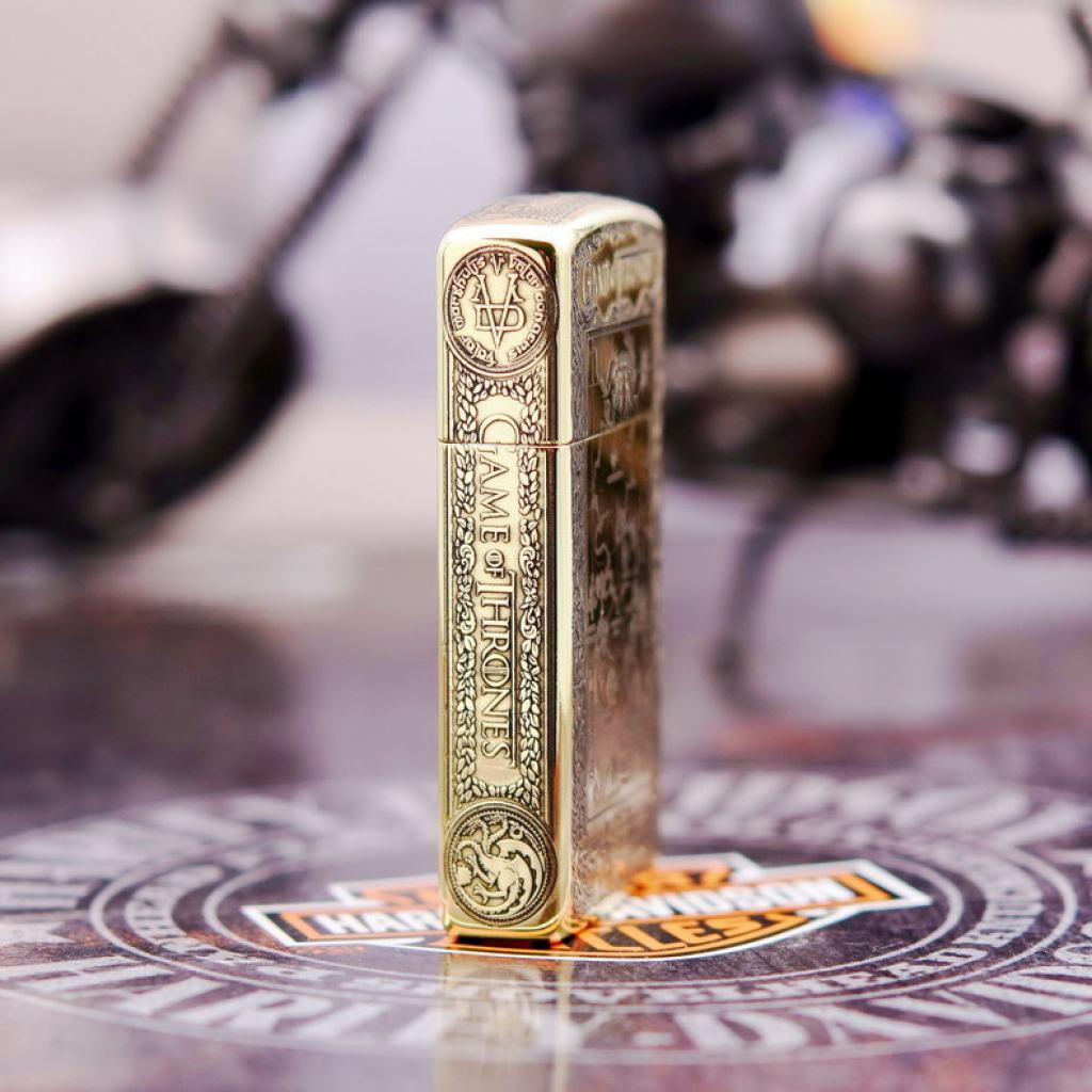 Bật Lửa Zippo Chính Hãng Chạm Khắc Game of Thrones Phiên Bản Hẹp Slim