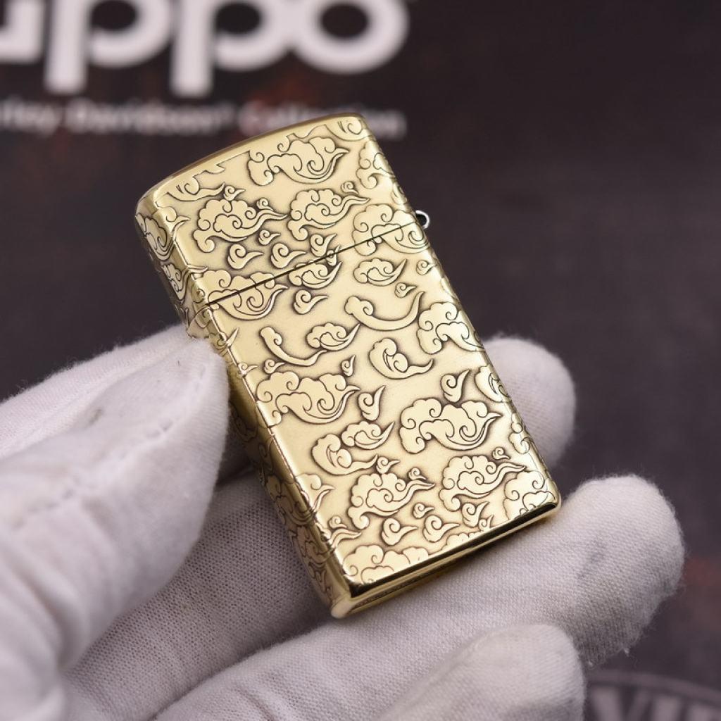 Bật Lửa Zippo Chính Hãng Chạm Khắc Rồng Nhả Ngọc Phiên Bản Hẹp Slim