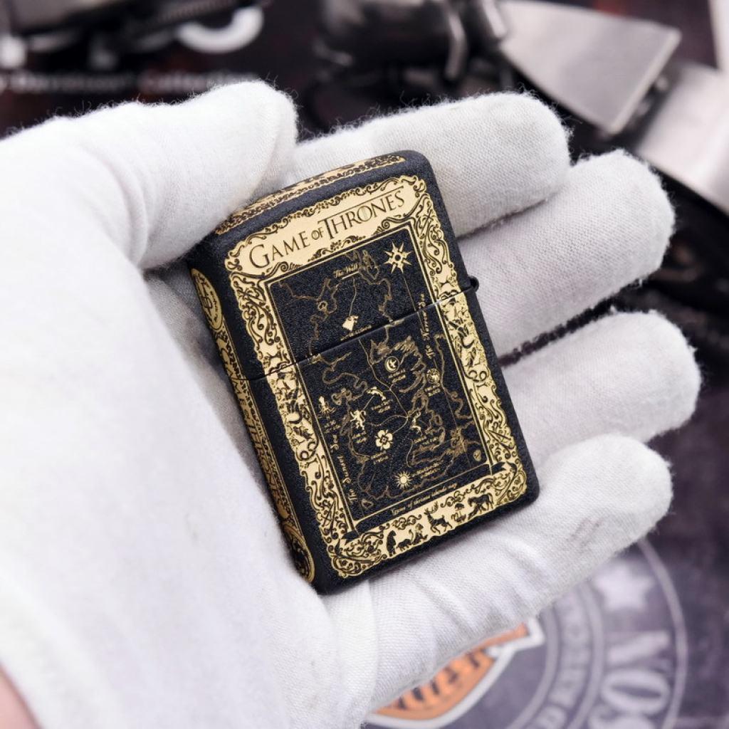Bật Lửa Zippo Đen Nhám Khắc Game Of Thrones