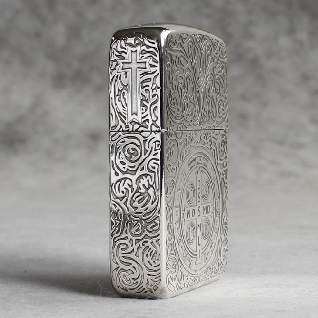 Bật Lửa Zippo Bạc Nguyên Khối Cao Cấp Khắc  Constantine  Phiên Bản 1941