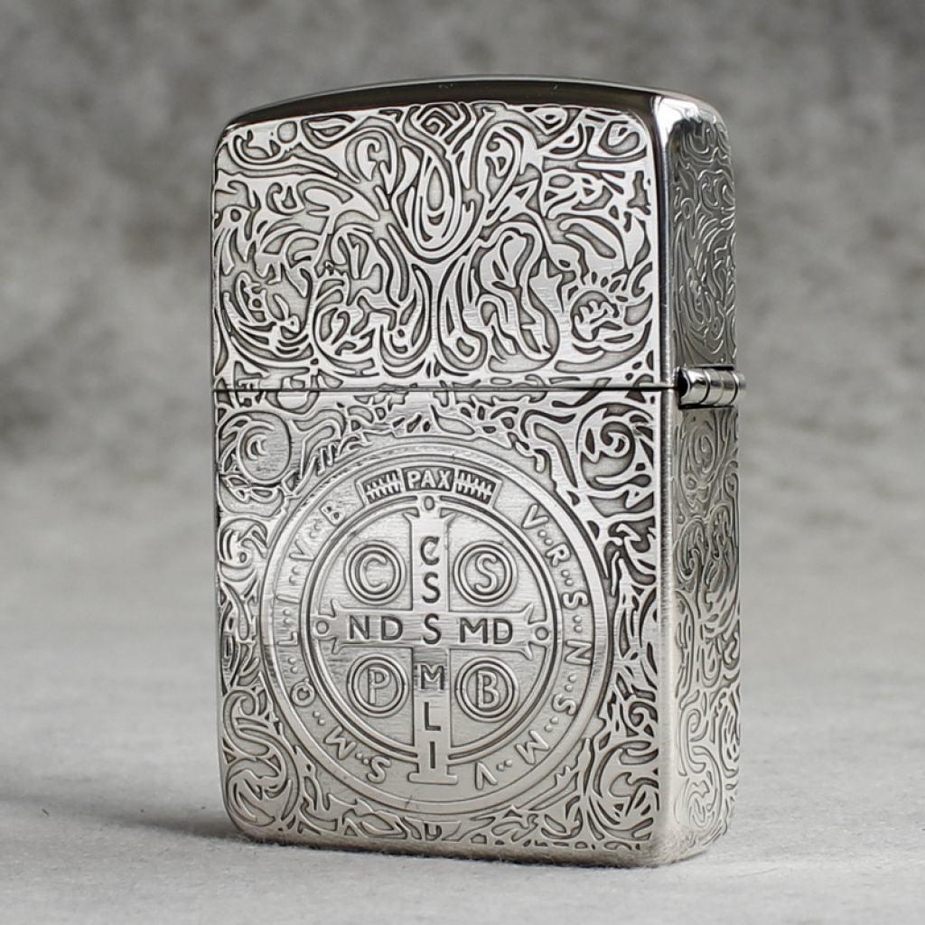 Bật Lửa Zippo Bạc Nguyên Khối Cao Cấp Khắc  Constantine  Phiên Bản 1941