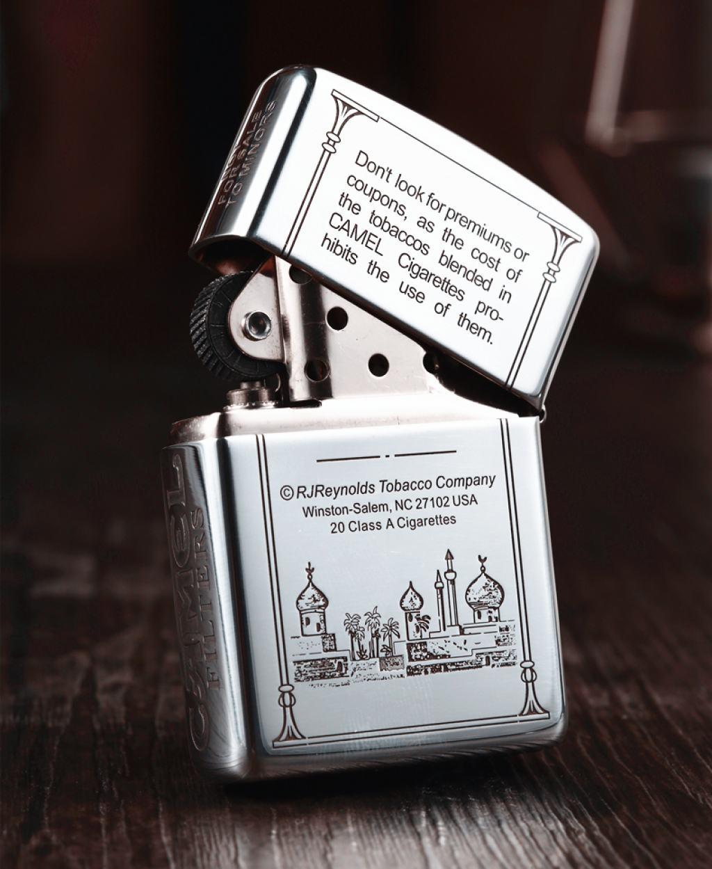 Bật Lửa Zippo Bạc Nguyên Khối Cao Cấp Khắc Camel Bản Vỏ Dầy Armor