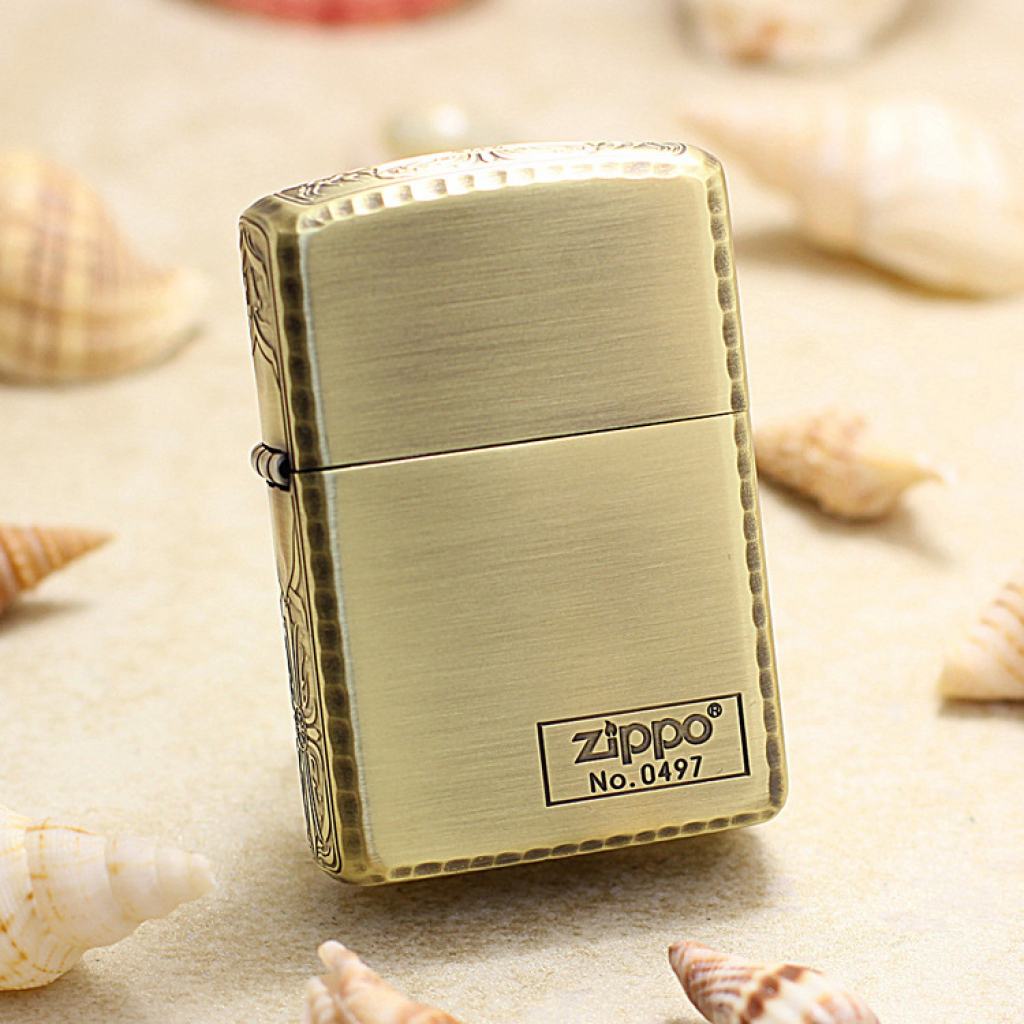 Zippo Chính Hãng Đồng Cổ Khắc Chữ Thập Quanh Viền Vỏ Dày Armor Giới Hạn