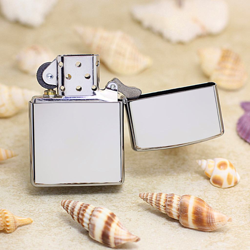 Bật Lửa Zippo Khảm Trai Xanh Hình Bướm Xinh