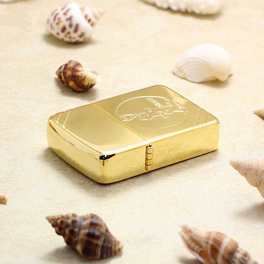 Bật Lửa Zippo Phiên Bản 1941 Vàng Khắc Rượu Người Đàn Ông Say Rượu