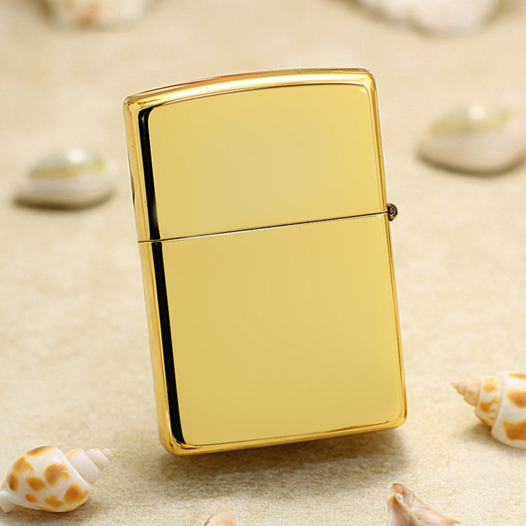 Bật Lửa Zippo Xuất Nhật Mạ Vàng Khảm Trai Các Con Số