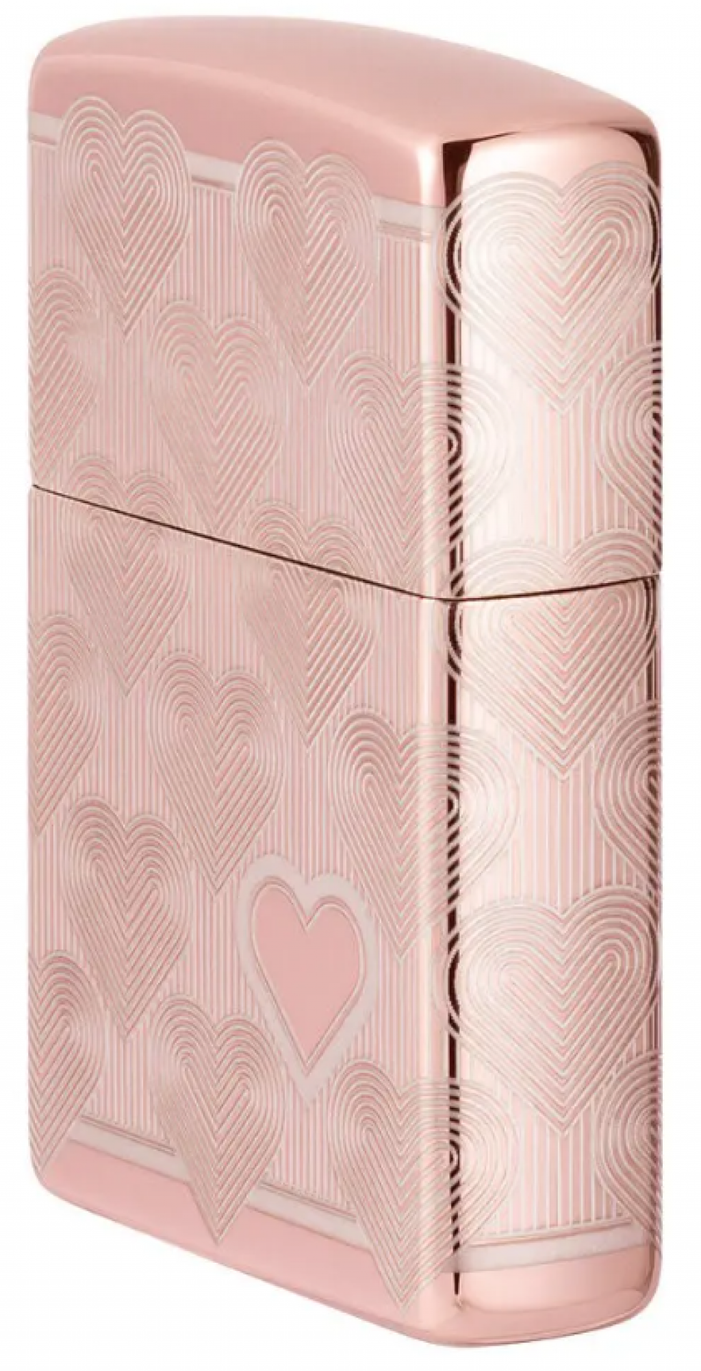 Zippo 49811 Vàng Hồng Hình Trái Tim Đáng Yêu