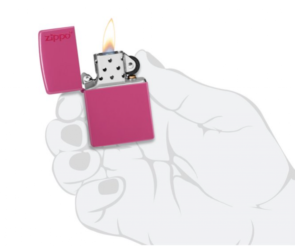 Bật Lửa Zippo Sơn Tĩnh Điện Màu Tím Hồng Bóng- Sku 49846 – Zippo Frequency