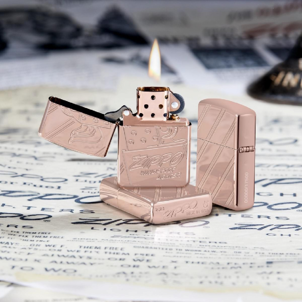 Zippo 48768 – Zippo Script Collectible Armor Rose Gold