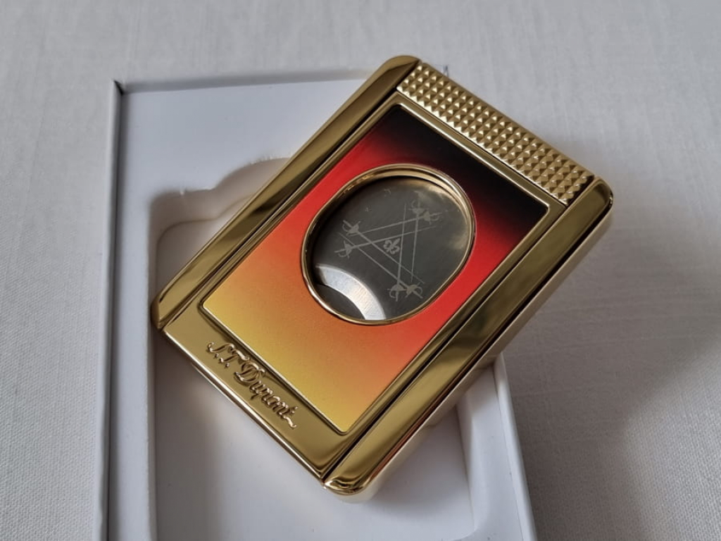 S.T. Dupont Cigar Cutter & Stand, Montecristo Design