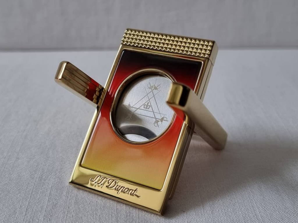 S.T. Dupont Cigar Cutter & Stand, Montecristo Design