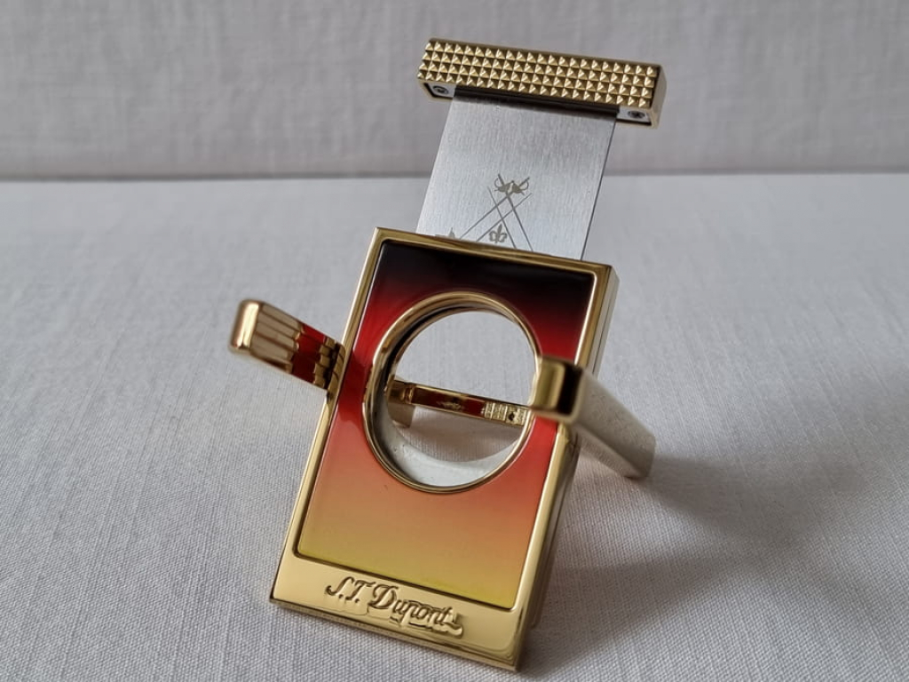 S.T. Dupont Cigar Cutter & Stand, Montecristo Design