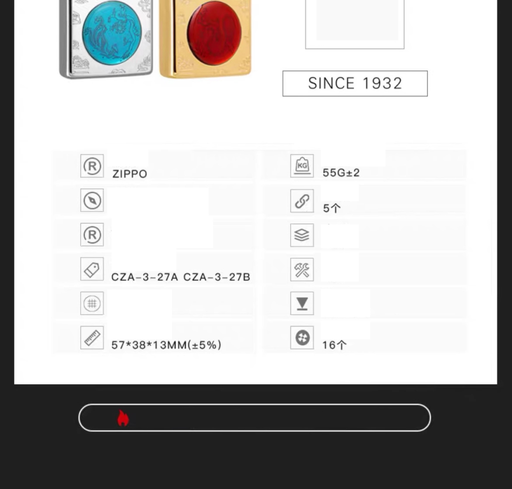 Zippo kỷ niệm Năm con Rồng với phiên bản giới hạn 2024 (Gold Plate)