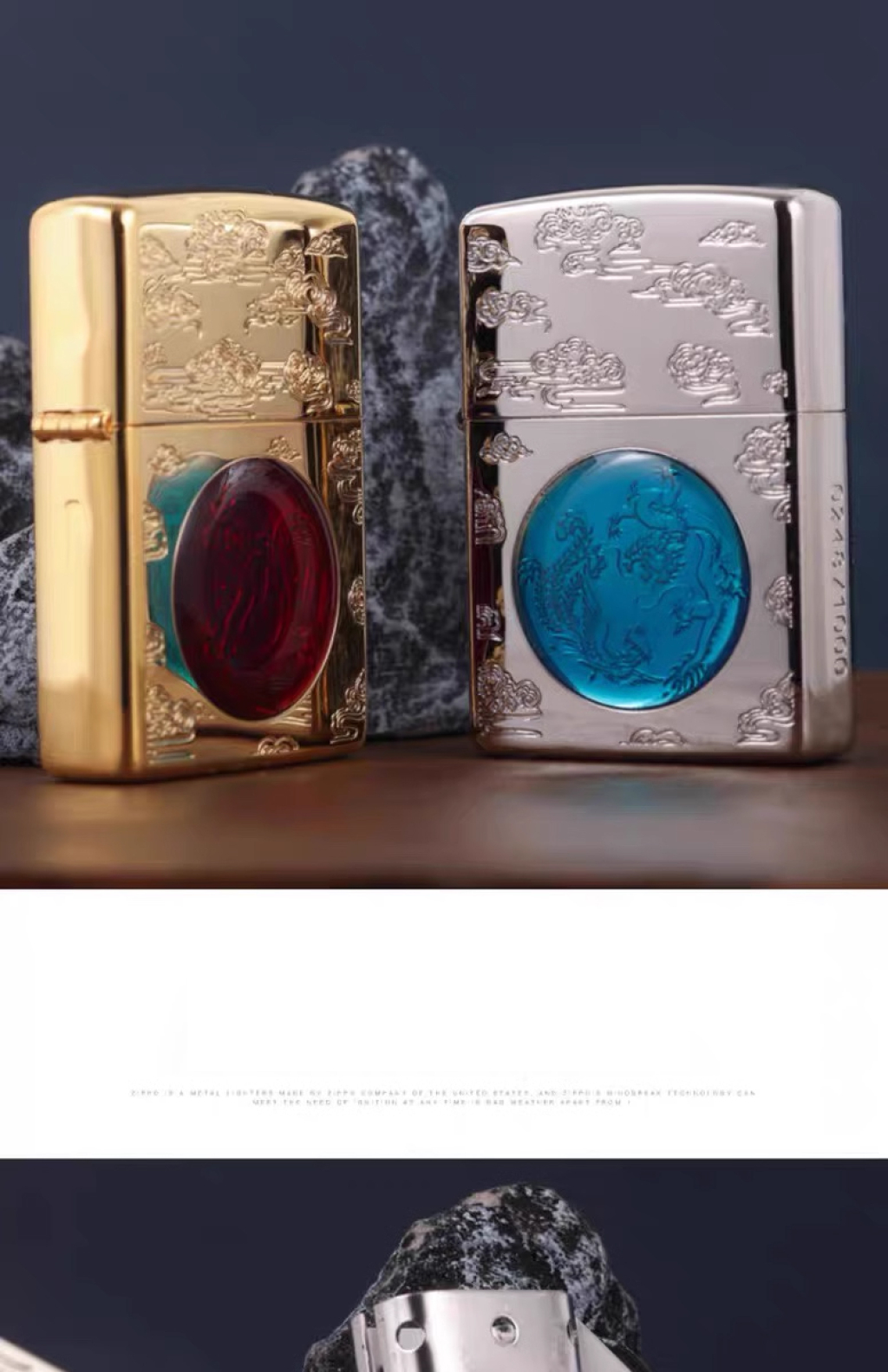 Zippo kỷ niệm Năm con Rồng với phiên bản giới hạn 2024 (Gold Plate)