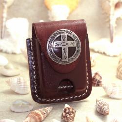 Bao Da Đựng Zippo Cao Cấp Kiểu Dáng Sang Màu Da Trọng Ốp Hình - Mã SP: ZPC2568