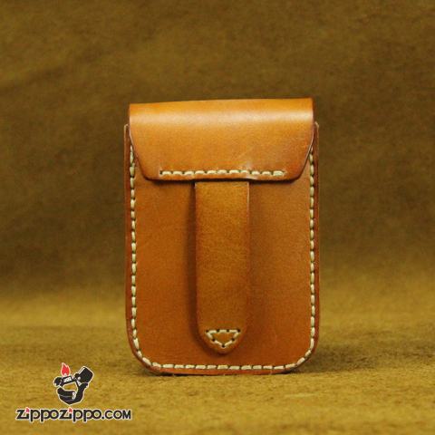 Bao da Handmade đựng zippo và nguyên bao 20 điếu 
