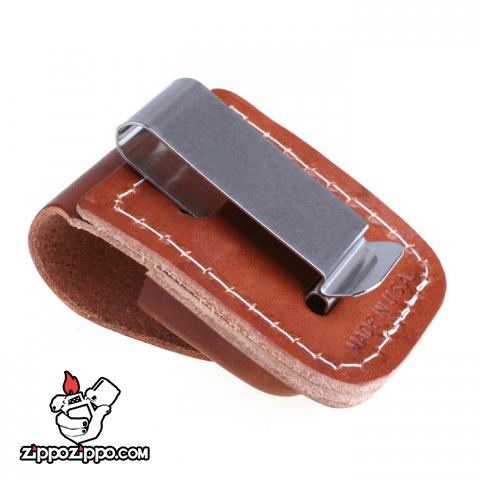 Bao da Zippo sắt khóa LPCB da nâu