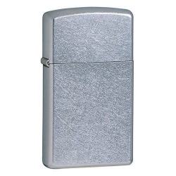 Bật Lửa Zippo Bản Nhỏ Mạ Chrome Xước Bụi - SKU 1607 – Zippo Slim Street Chrome - Mã SP: ZPC0309