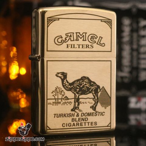 Bật Lửa Zippo 204 Đồng Khắc Camel