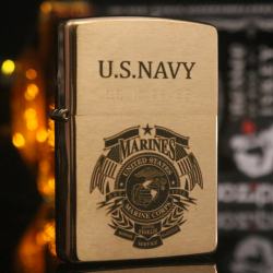 Bật Lửa Zippo 204 Khắc Biểu Tượng Thủy quân lục chiến Hoa Kỳ - Mã SP: ZPC2247