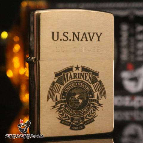 Bật Lửa Zippo 204 Khắc Biểu Tượng Thủy quân lục chiến Hoa Kỳ