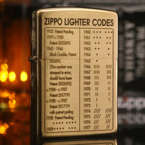 Bật Lửa Zippo 204 Khắc Zippo Lighter Codes