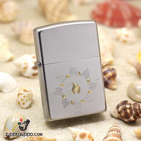 Bật Lửa Zippo 21192 Chrome khắc Nhẫn Lửa