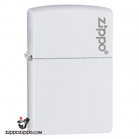 Bật Lửa Zippo Sơn Màu Trắng - Logo Zippo SKU 214ZL – Zippo White Matte With Logo